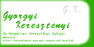 gyorgyi keresztenyi business card