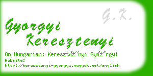 gyorgyi keresztenyi business card